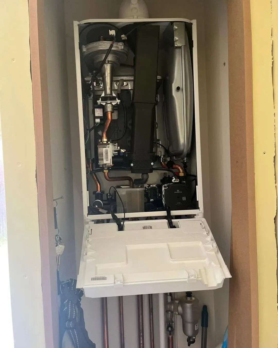 Open boiler during an annual service