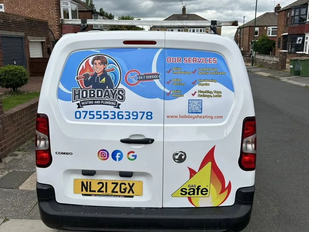 Hobday's Heating & Plumbing branded service van